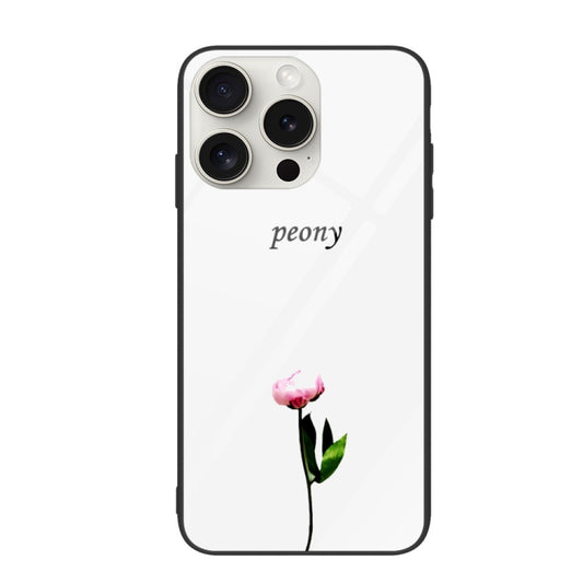 For iPhone 16 Pro Max Colorful Painted Glass Phone Case(A Flower) - iPhone 16 Pro Max Cases by PMC Jewellery | Online Shopping South Africa | PMC Jewellery | Buy Now Pay Later Mobicred