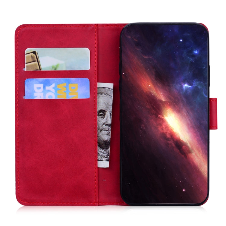For iPhone 16e Tiger Embossing Pattern Leather Phone Case(Red) - iPhone 16e Cases by PMC TechLife | Online Shopping South Africa | PMC TechLife | Buy Now Pay Later Mobicred