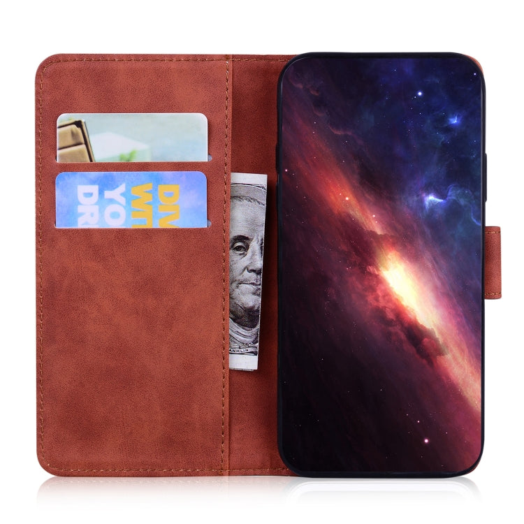 For iPhone 16e Tiger Embossing Pattern Leather Phone Case(Brown) - iPhone 16e Cases by PMC TechLife | Online Shopping South Africa | PMC TechLife | Buy Now Pay Later Mobicred