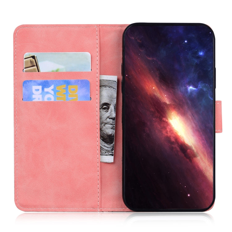For iPhone 16e Tiger Embossing Pattern Leather Phone Case(Pink) - iPhone 16e Cases by PMC TechLife | Online Shopping South Africa | PMC TechLife | Buy Now Pay Later Mobicred
