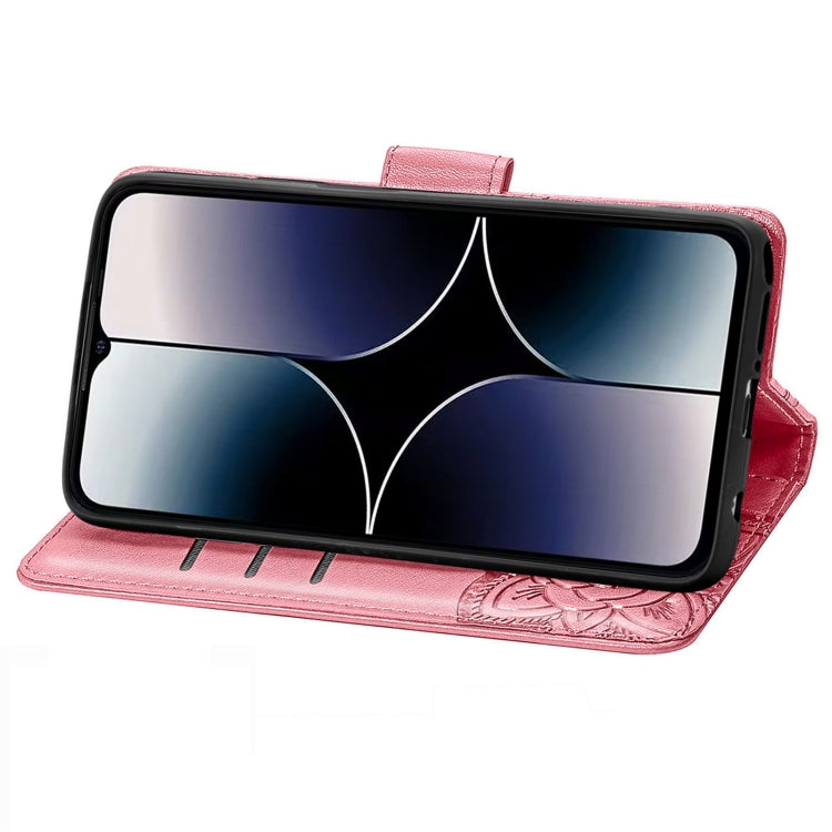 For Ulefone Note 16 Pro Butterfly Love Flower Embossed Leather Phone Case(Pink) - Ulefone Cases by PMC Jewellery | Online Shopping South Africa | PMC Jewellery | Buy Now Pay Later Mobicred