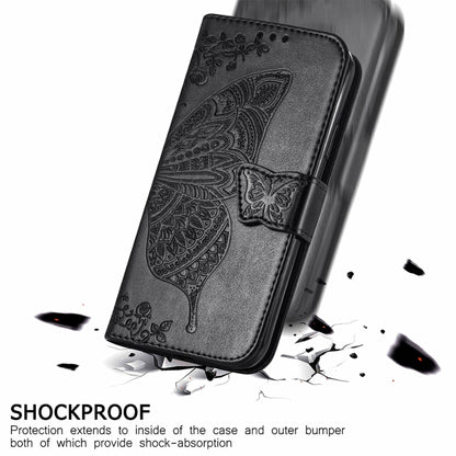 For Ulefone Note 16 Pro Butterfly Love Flower Embossed Leather Phone Case(Black) - Ulefone Cases by PMC Jewellery | Online Shopping South Africa | PMC Jewellery | Buy Now Pay Later Mobicred