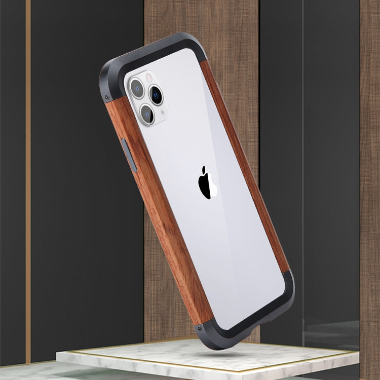 For iPhone 11 Pro R-JUST Metal + Wood Frame Protective Case - iPhone 11 Pro Cases by R-JUST | Online Shopping South Africa | PMC TechLife | Buy Now Pay Later Mobicred
