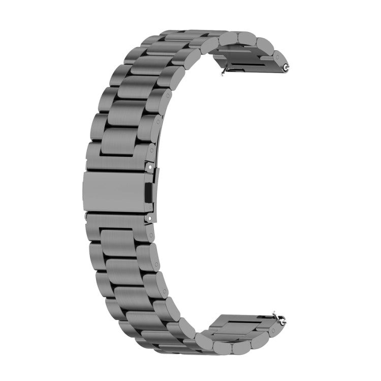 For Huawei Watch 4 / 4 Pro Three Bead Stainless Steel Watch Band(Grey) - Watch Bands by PMC TechLife | Online Shopping South Africa | PMC TechLife