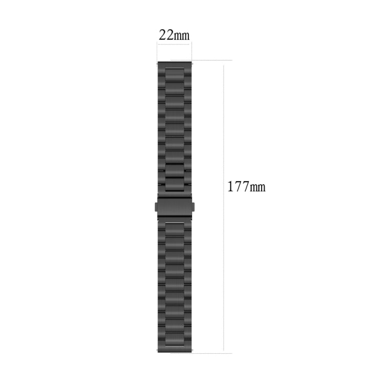 For Huawei Watch 4 / 4 Pro Three Bead Stainless Steel Watch Band(Red) - Watch Bands by PMC TechLife | Online Shopping South Africa | PMC TechLife