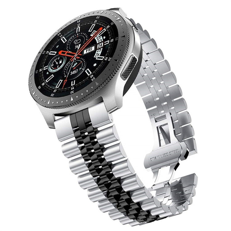 For Huawei Watch 4 / 4 Pro Five Bead Stainless Steel Watch Band(Silver Gold) - Watch Bands by PMC TechLife | Online Shopping South Africa | PMC TechLife