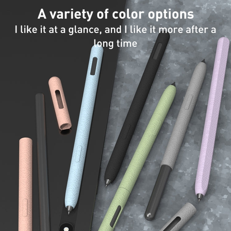 For Samsung Galaxy Tab S6 Lite LOVE MEI Frosted Leather Texture Silicone Protective Pen Case(Blue) - Pencil Accessories by LOVE MEI | Online Shopping South Africa | PMC TechLife