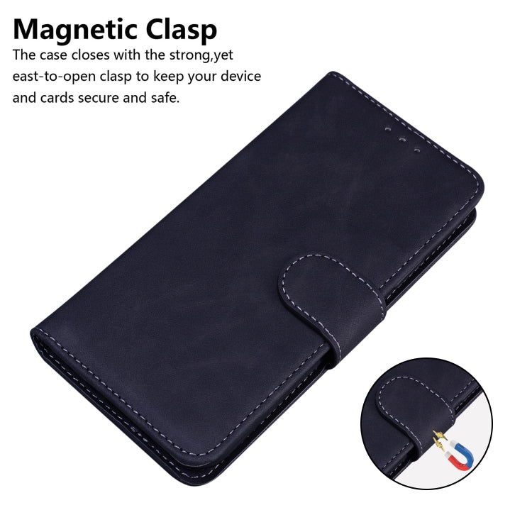 For iPhone 16e Skin Feel Pure Color Flip Leather Phone Case(Black) - iPhone 16e Cases by PMC TechLife | Online Shopping South Africa | PMC TechLife | Buy Now Pay Later Mobicred