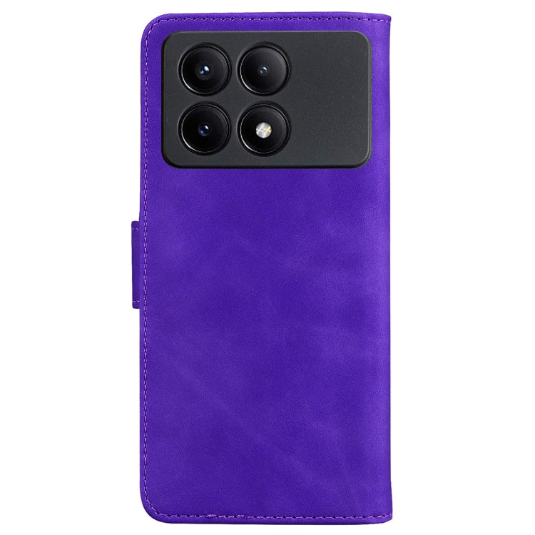 For Xiaomi Redmi K70E / Poco X6 Pro Skin Feel Pure Color Flip Leather Phone Case(Purple) - K70E Cases by PMC Jewellery | Online Shopping South Africa | PMC Jewellery | Buy Now Pay Later Mobicred