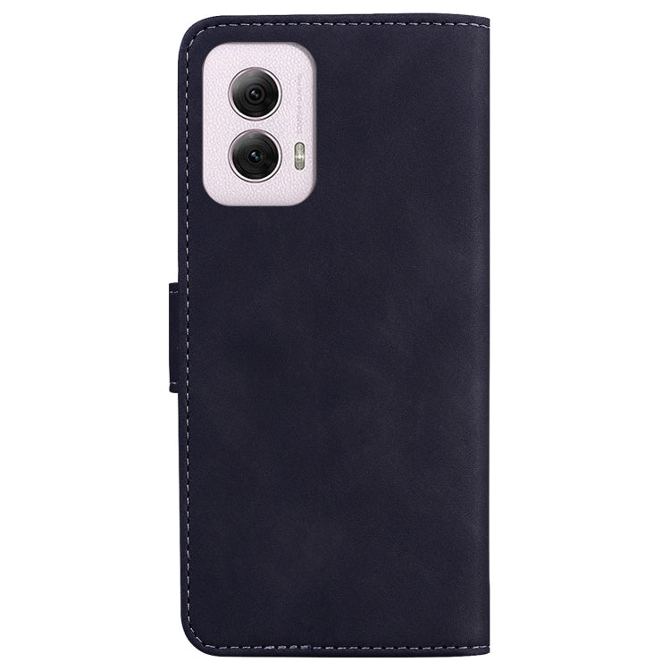 For Motorola Moto G Power 5G 2024 Skin Feel Pure Color Flip Leather Phone Case(Black) - Motorola Cases by PMC Jewellery | Online Shopping South Africa | PMC Jewellery | Buy Now Pay Later Mobicred