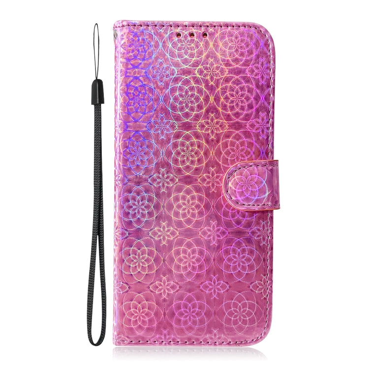 For iPhone 16e Colorful Magnetic Buckle Leather Phone Case(Pink) - iPhone 16e Cases by PMC TechLife | Online Shopping South Africa | PMC TechLife | Buy Now Pay Later Mobicred