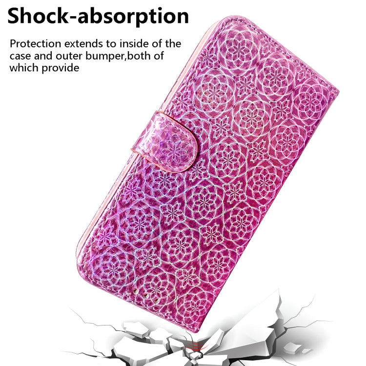 For iPhone 16e Colorful Magnetic Buckle Leather Phone Case(Pink) - iPhone 16e Cases by PMC TechLife | Online Shopping South Africa | PMC TechLife | Buy Now Pay Later Mobicred