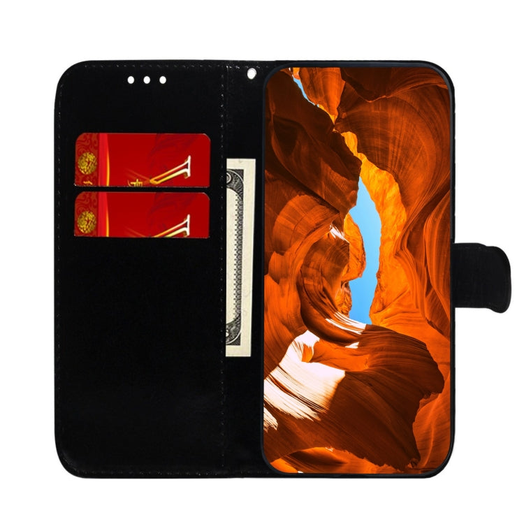 For iPhone 16e Colorful Magnetic Buckle Leather Phone Case(Black) - iPhone 16e Cases by PMC TechLife | Online Shopping South Africa | PMC TechLife | Buy Now Pay Later Mobicred