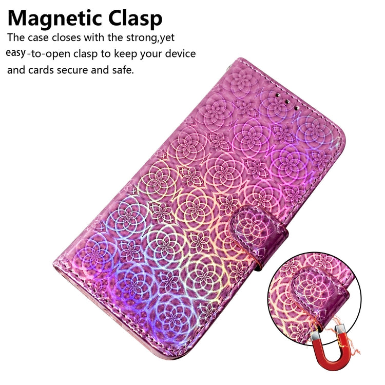 For iPhone 16 Plus Colorful Magnetic Buckle Leather Phone Case(Pink) - iPhone 16 Plus Cases by PMC TechLife | Online Shopping South Africa | PMC TechLife | Buy Now Pay Later Mobicred
