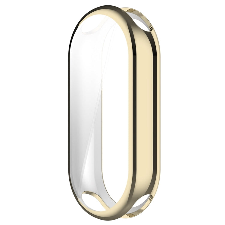 For Xiaomi Mi Band 8 Full Coverage TPU Electroplating Watch Protective Case(Light Gold) - Watch Cases by PMC TechLife | Online Shopping South Africa | PMC TechLife