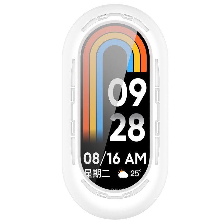 For Xiaomi Mi Band 8 Pure Color Silicone Watch Protective Case(White) - Watch Cases by PMC TechLife | Online Shopping South Africa | PMC TechLife