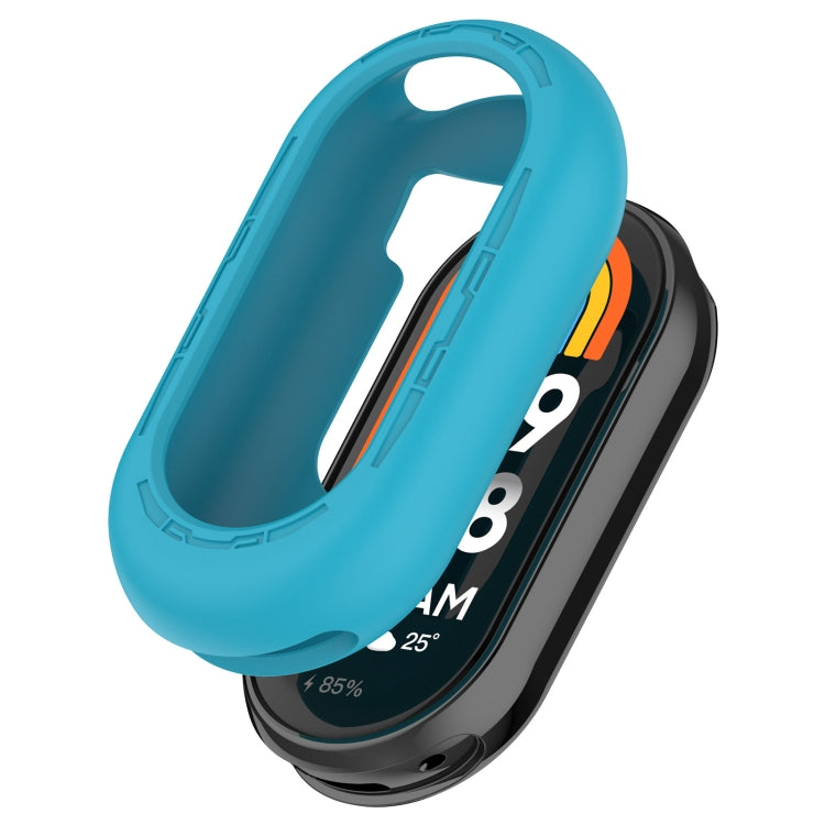 For Xiaomi Mi Band 8 Pure Color Silicone Watch Protective Case(Sky Blue) - Watch Cases by PMC Jewellery | Online Shopping South Africa | PMC Jewellery