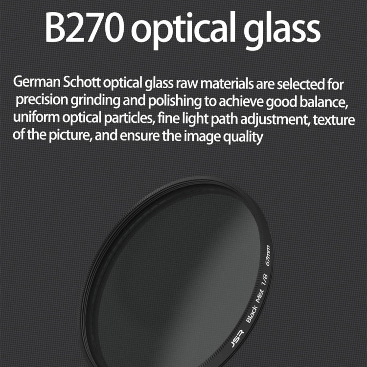 JSR Black Mist Filter Camera Lens Filter, Size:55mm(1/8 Filter) - free shipping - PMC TechLife - Order now!