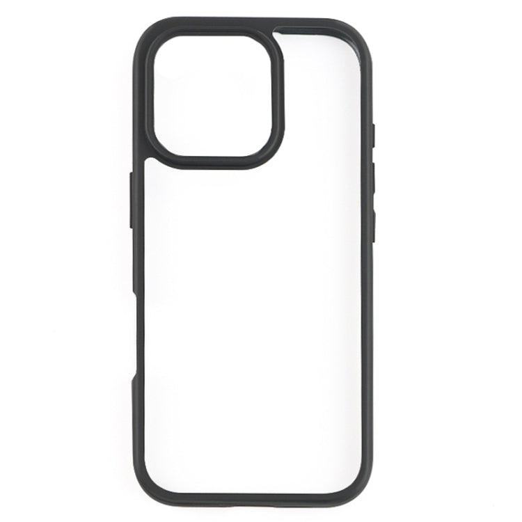 For iPhone 16 Pro Max Frosted TPU + Transparent PC Phone Case(Black) - iPhone 16 Pro Max Cases by PMC Jewellery | Online Shopping South Africa | PMC Jewellery | Buy Now Pay Later Mobicred