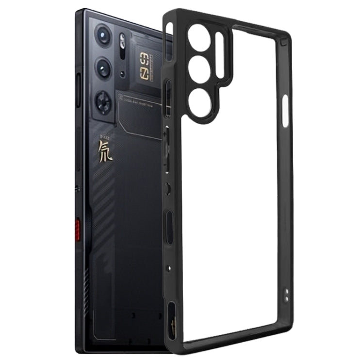 For ZTE nubia Red Magic 9 Pro / 9 Pro+ Frosted TPU + Transparent PC Phone Case(Black) - ZTE Cases by PMC Jewellery | Online Shopping South Africa | PMC Jewellery