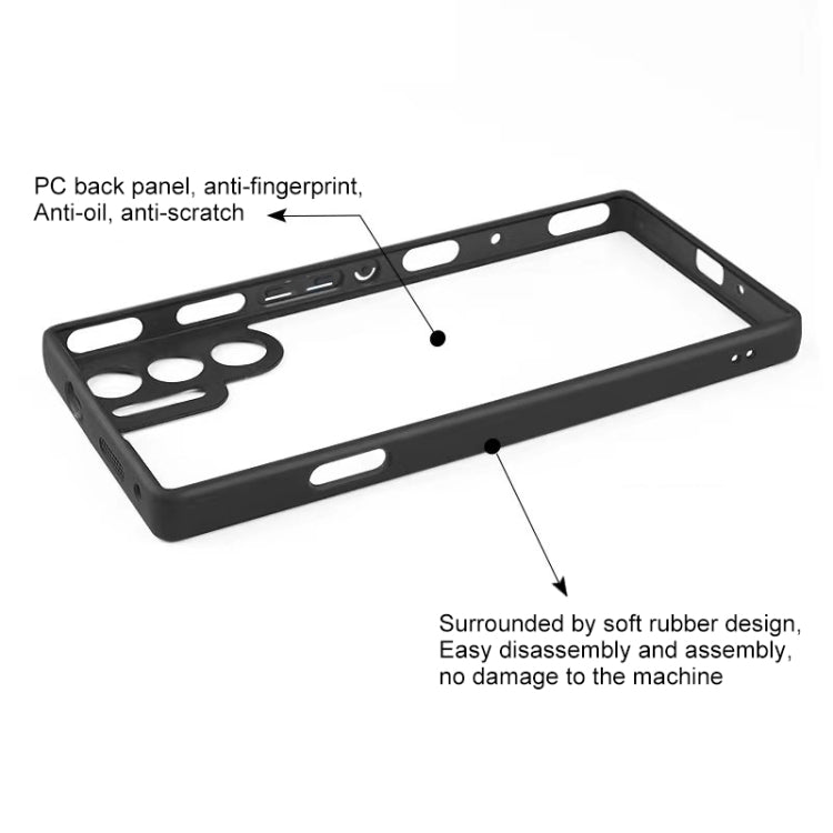 For ZTE nubia Red Magic 9 Pro / 9 Pro+ Frosted TPU + Transparent PC Phone Case(Black) - ZTE Cases by PMC TechLife | Online Shopping South Africa | PMC TechLife