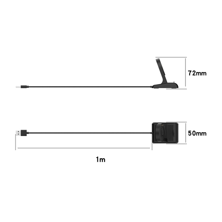 For Ticwatch Pro 5 Smart Watch USB Vertical Magnetic Charger, Lenght: 1m(Black) - Charger by PMC TechLife | Online Shopping South Africa | PMC TechLife | Buy Now Pay Later Mobicred