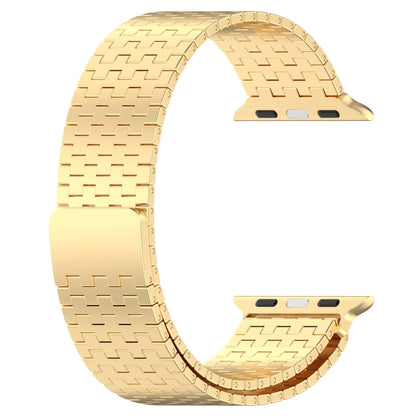 For Apple Watch Ultra 2 49mm Magnetic Buckle Stainless Steel Metal Watch Band(Gold) - Watch Bands by PMC Jewellery | Online Shopping South Africa | PMC Jewellery | Buy Now Pay Later Mobicred