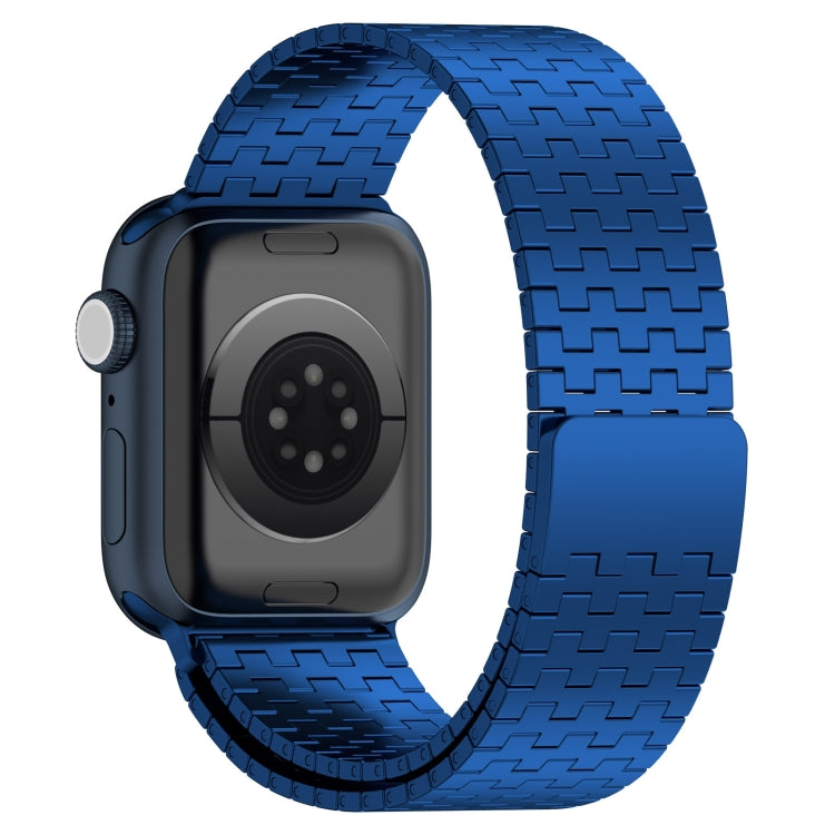 For Apple Watch Ultra 2 49mm Magnetic Buckle Stainless Steel Metal Watch Band(Blue) - Watch Bands by PMC Jewellery | Online Shopping South Africa | PMC Jewellery | Buy Now Pay Later Mobicred