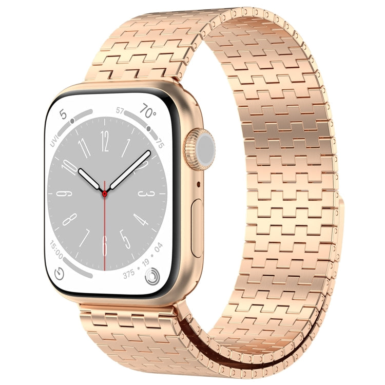 For Apple Watch Ultra 2 49mm Magnetic Buckle Stainless Steel Metal Watch Band(Rose Gold) - Watch Bands by PMC Jewellery | Online Shopping South Africa | PMC Jewellery | Buy Now Pay Later Mobicred