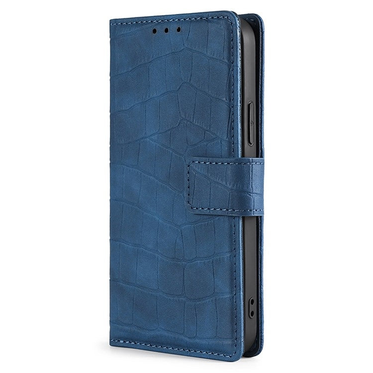 For Honor Magic6 Pro 5G Skin Feel Crocodile Magnetic Clasp Leather Phone Case(Blue) - free shipping - PMC Jewellery - Order now!