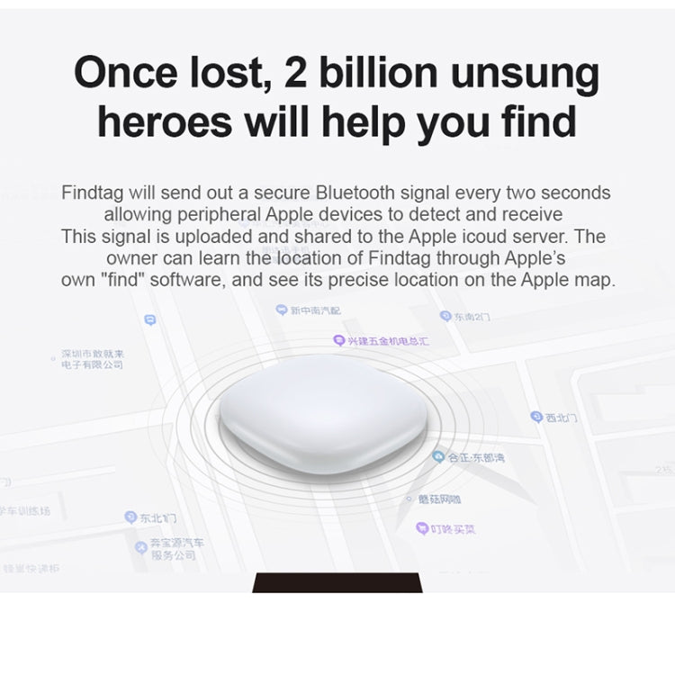 FindTag Global Location Tracker Anti-lost Protection Devices(White) - Personal Tracker by PMC Jewellery | Online Shopping South Africa | PMC Jewellery | Buy Now Pay Later Mobicred