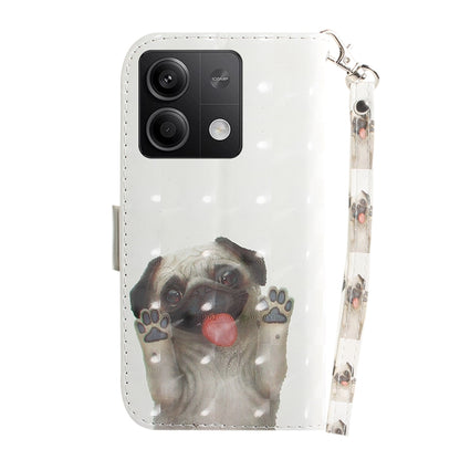 For Xiaomi Redmi Note 13 5G 3D Colored Horizontal Flip Leather Phone Case(Pug) - Note 13 Cases by PMC Jewellery | Online Shopping South Africa | PMC Jewellery | Buy Now Pay Later Mobicred