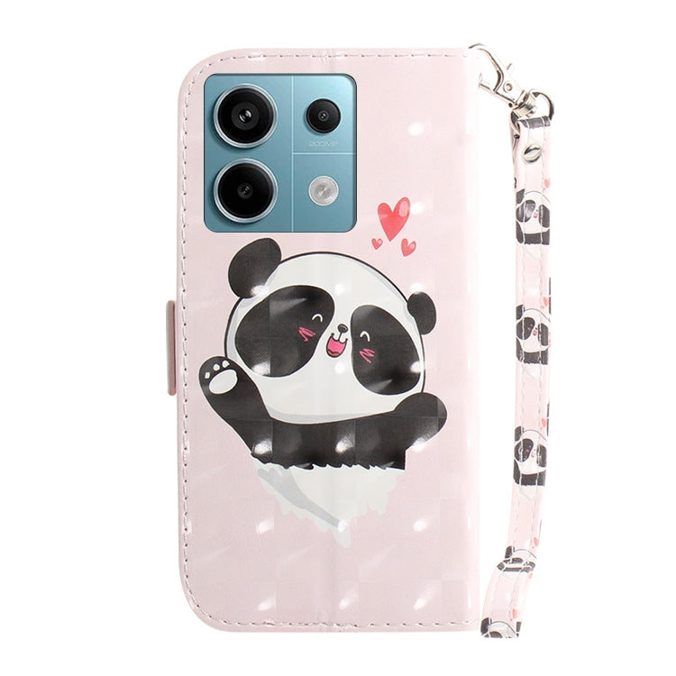 For Xiaomi Redmi Note 13 Pro 5G 3D Colored Horizontal Flip Leather Phone Case(Heart Panda) - Note 13 Pro Cases by PMC Jewellery | Online Shopping South Africa | PMC Jewellery | Buy Now Pay Later Mobicred