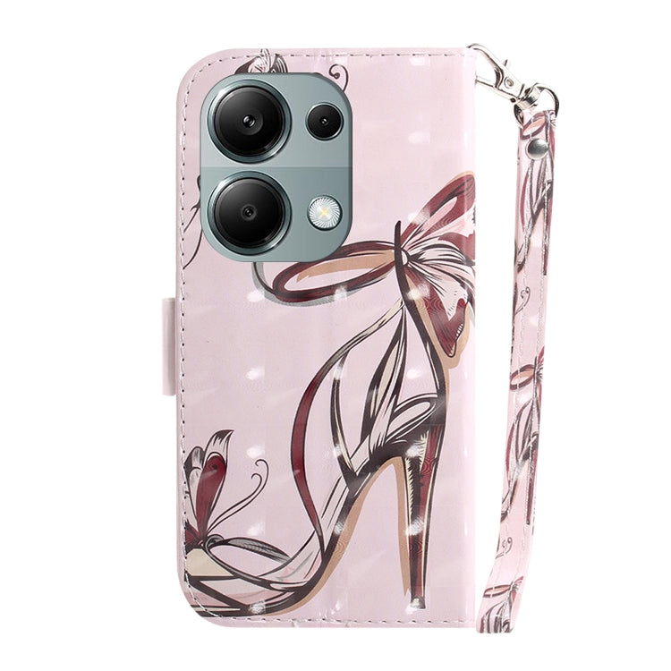 For Xiaomi Poco M6 Pro 4G 3D Colored Horizontal Flip Leather Phone Case(Butterfly High-heeled) - Xiaomi Cases by PMC Jewellery | Online Shopping South Africa | PMC Jewellery | Buy Now Pay Later Mobicred