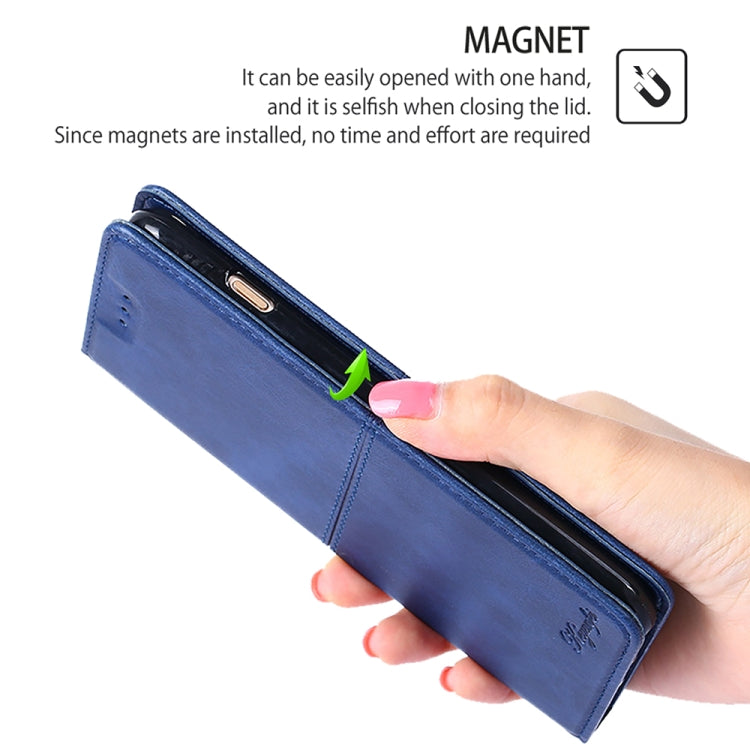 For Honor Magic6 Pro Cow Texture Magnetic Leather Phone Case(Blue) - free shipping - PMC Jewellery - Order now!