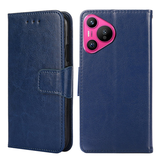 For Huawei Pura 70 5G Crystal Texture Leather Phone Case(Royal Blue) - Huawei Cases by PMC Jewellery | Online Shopping South Africa | PMC Jewellery | Buy Now Pay Later Mobicred