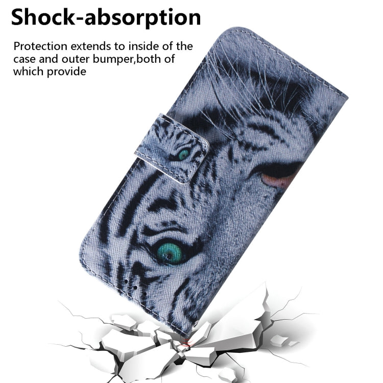 For iPhone 16e Coloured Drawing Flip Leather Phone Case(Tiger) - iPhone 16e Cases by PMC TechLife | Online Shopping South Africa | PMC TechLife | Buy Now Pay Later Mobicred