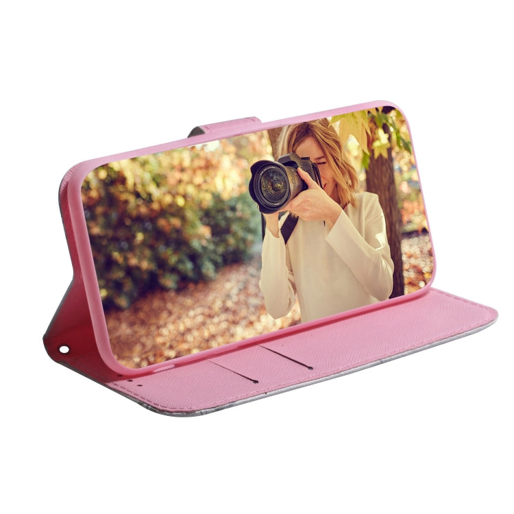 For iPhone 16e Coloured Drawing Flip Leather Phone Case(Magnolia) - iPhone 16e Cases by PMC TechLife | Online Shopping South Africa | PMC TechLife | Buy Now Pay Later Mobicred