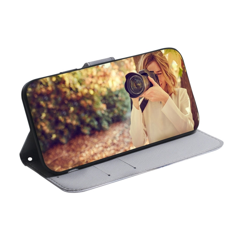 For iPhone 16 Coloured Drawing Flip Leather Phone Case(White Wolf) - iPhone 16 Cases by PMC TechLife | Online Shopping South Africa | PMC TechLife | Buy Now Pay Later Mobicred