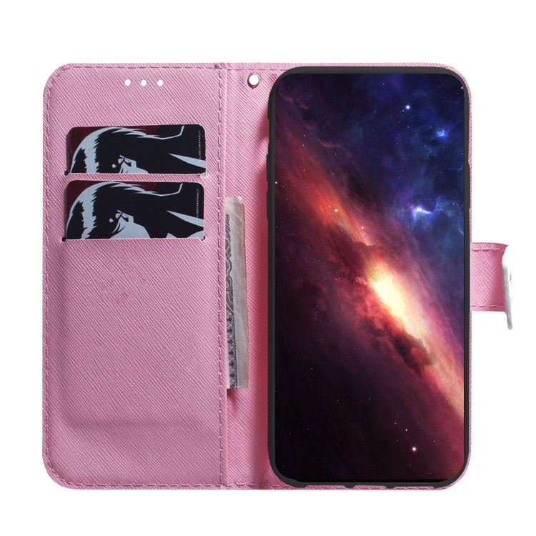 For iPhone 16 Coloured Drawing Flip Leather Phone Case(Magnolia) - iPhone 16 Cases by PMC TechLife | Online Shopping South Africa | PMC TechLife | Buy Now Pay Later Mobicred