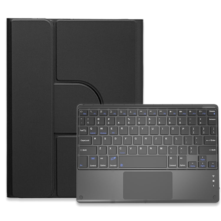 For iPad 10th Gen 10.9 2022 Square Button 360 Degree Rotatable Bluetooth Keyboard Leather Case with Touchpad(Black) - Universal by PMC TechLife | Online Shopping South Africa | PMC TechLife