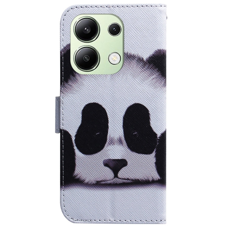 For Xiaomi Redmi Note 13 4G Global Coloured Drawing Flip Leather Phone Case(Panda) - Note 13 Cases by PMC TechLife | Online Shopping South Africa | PMC TechLife | Buy Now Pay Later Mobicred