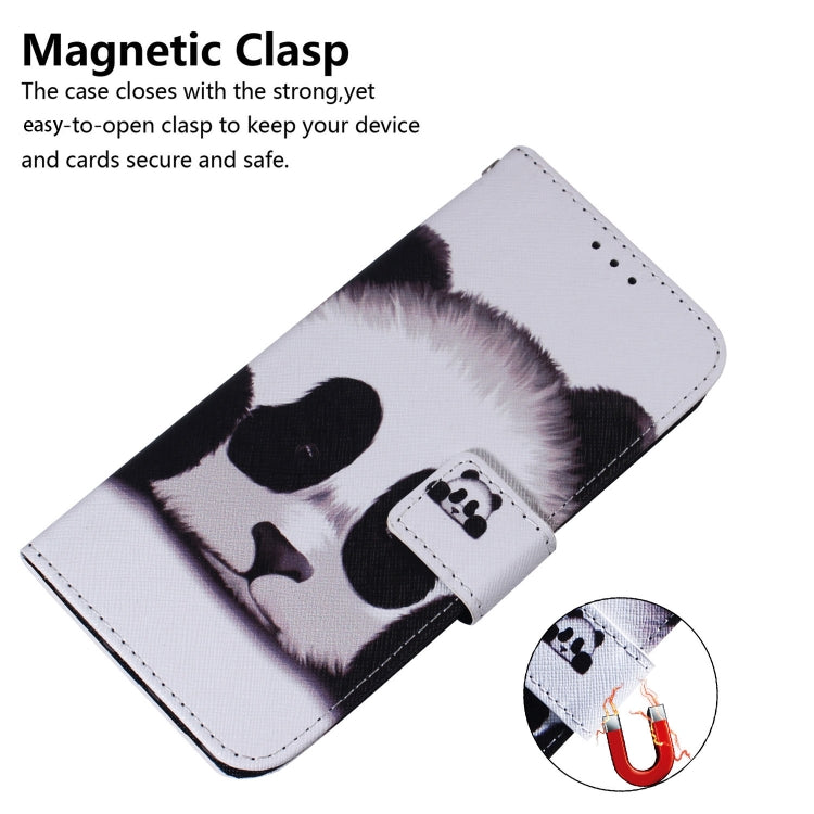 For Xiaomi Redmi Note 13 4G Global Coloured Drawing Flip Leather Phone Case(Panda) - Note 13 Cases by PMC TechLife | Online Shopping South Africa | PMC TechLife | Buy Now Pay Later Mobicred