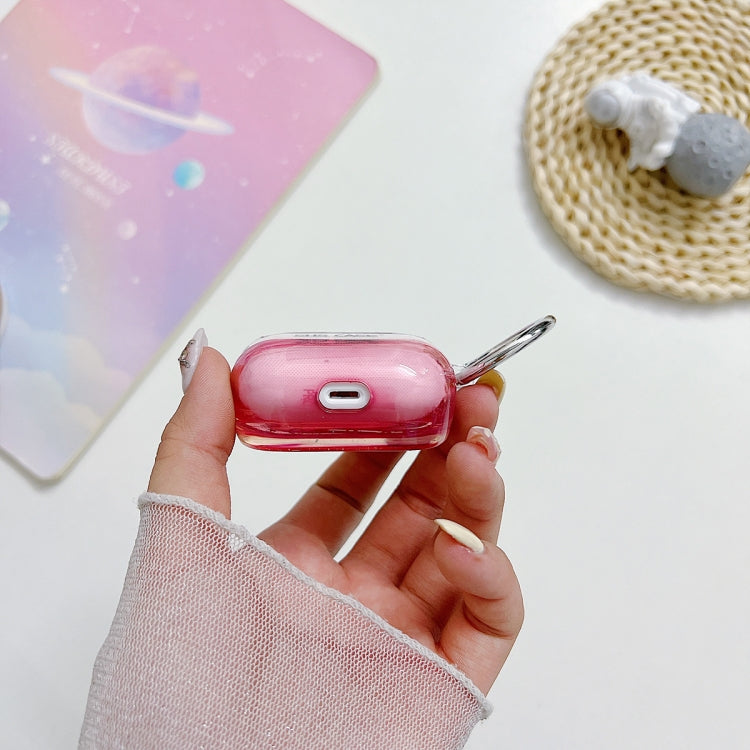 For AirPods 3 Transparent Glitter Bluetooth Earphone Protective Case(Red) - For AirPods 3 by PMC Jewellery | Online Shopping South Africa | PMC Jewellery | Buy Now Pay Later Mobicred