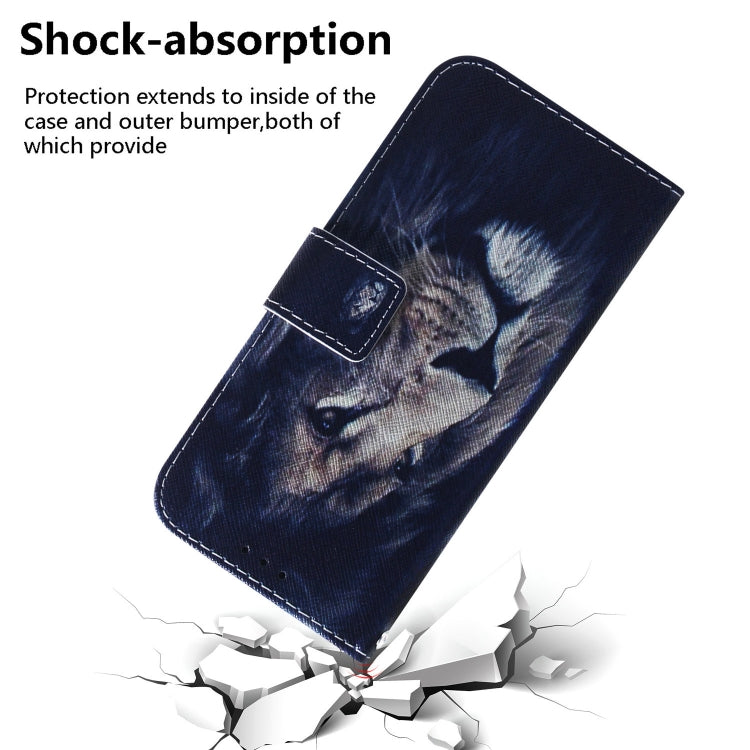 For Realme C67 4G Global Coloured Drawing Flip Leather Phone Case(Lion) - C67 Cases by PMC TechLife | Online Shopping South Africa | PMC TechLife | Buy Now Pay Later Mobicred