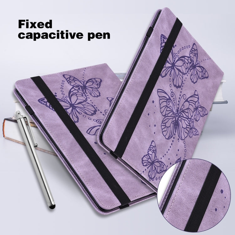 For Amazon Fire Max 11 Embossed Butterfly Pattern Leather Tablet Case(Purple) - free shipping - PMC TechLife - Order now!