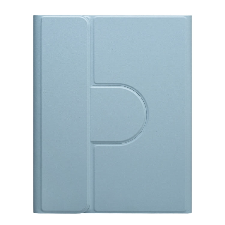 For iPad Air 2022 / iPad Pro 11 2021 Round Button 360 Degree Rotatable Bluetooth Keyboard Leather Case with Touchpad(Mist Blue) - Universal by PMC TechLife | Online Shopping South Africa | PMC TechLife