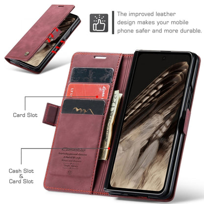 For Google Pixel Fold CaseMe 013 Multifunctional Horizontal Flip Leather Phone Case(Wine Red) - Google Cases by CaseMe | Online Shopping South Africa | PMC Jewellery | Buy Now Pay Later Mobicred