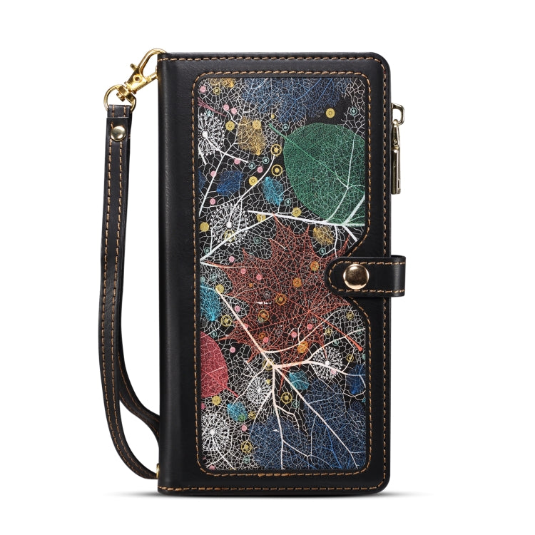 For iPhone 16 Pro Max ESEBLE Star Series Lanyard Zipper Wallet RFID Leather Case(Black) - free shipping - PMC TechLife - Order now!