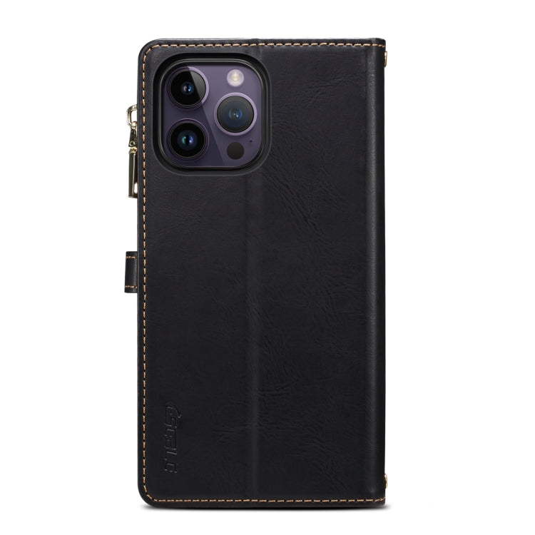 For iPhone 16 Pro ESEBLE Star Series Lanyard Zipper Wallet RFID Leather Case(Black) - iPhone 16 Pro Cases by ESEBLE | Online Shopping South Africa | PMC TechLife | Buy Now Pay Later Mobicred